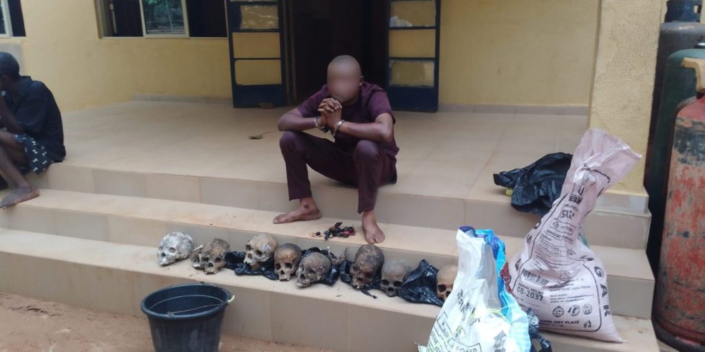 Ondo: Suspected ritualist arrested with Eight Human Skulls